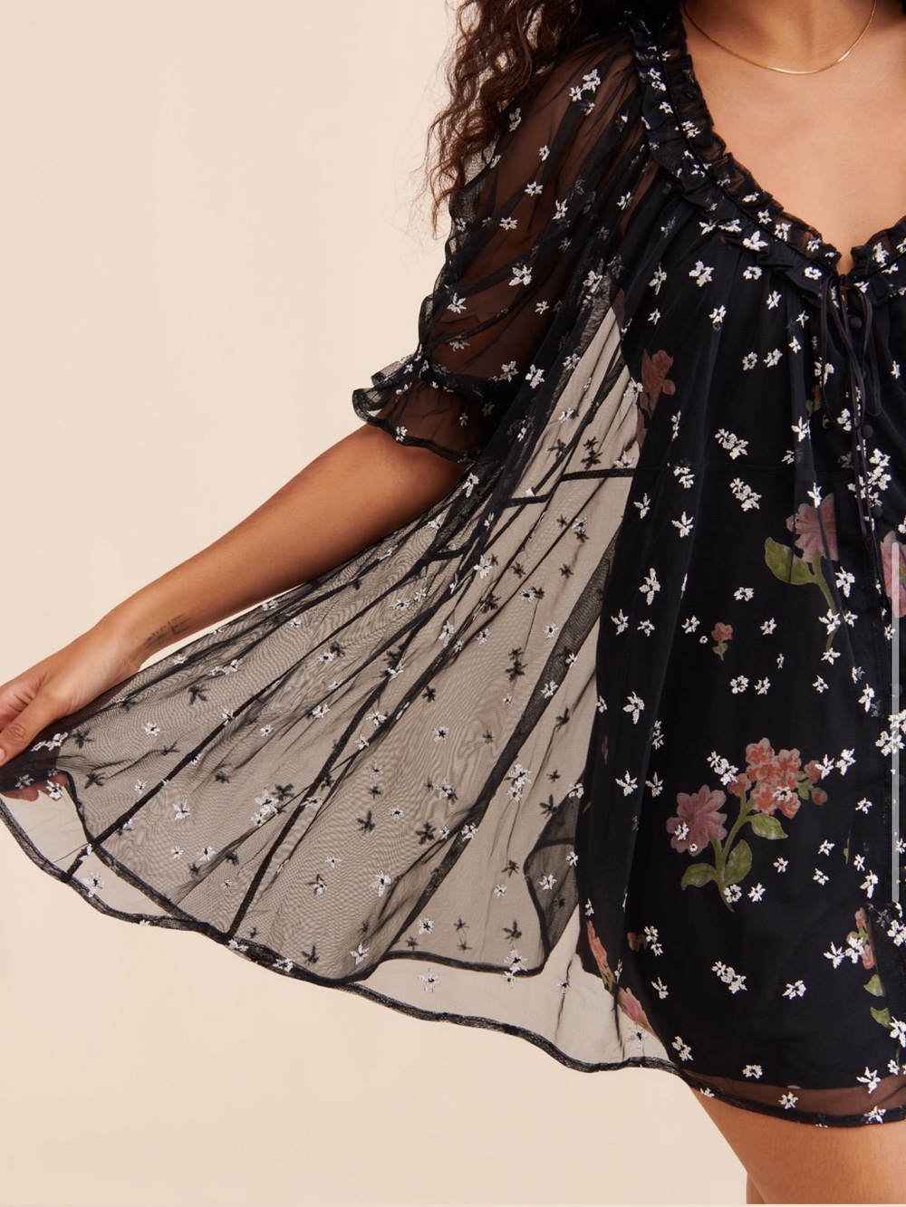 Free People With Love Mesh Mini Dress - Picture 4 of 8